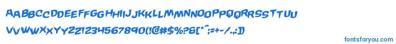 Шрифт Wickermanstagrotal – синие шрифты на белом фоне