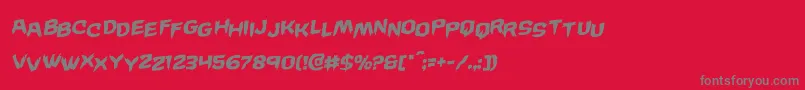 Wickermanstagrotal Font – Gray Fonts on Red Background