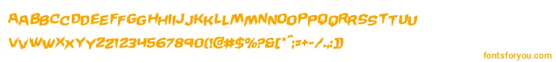 Шрифт Wickermanstagrotal – оранжевые шрифты на белом фоне