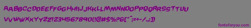 Wickermanstagrotal Font – Purple Fonts on Gray Background