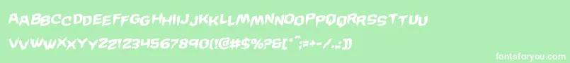 Wickermanstagrotal Font – White Fonts on Green Background