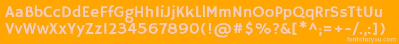 HammersmithoneRegular Font – Pink Fonts on Orange Background