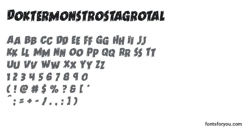 Schriftart Doktermonstrostagrotal – Alphabet, Zahlen, spezielle Symbole