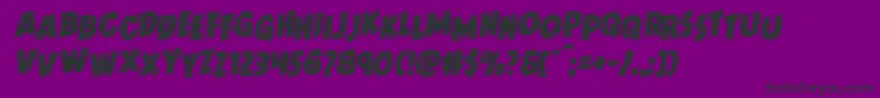 Doktermonstrostagrotal Font – Black Fonts on Purple Background