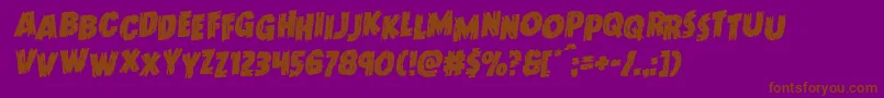 Doktermonstrostagrotal Font – Brown Fonts on Purple Background