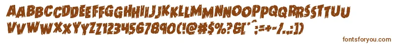 Шрифт Doktermonstrostagrotal – коричневые шрифты на белом фоне