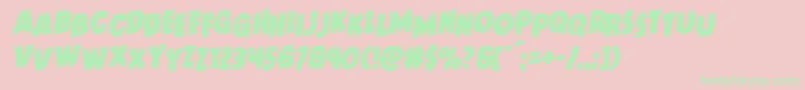 Doktermonstrostagrotal Font – Green Fonts on Pink Background