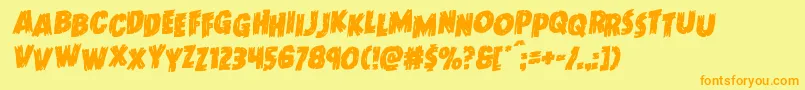 Doktermonstrostagrotal Font – Orange Fonts on Yellow Background