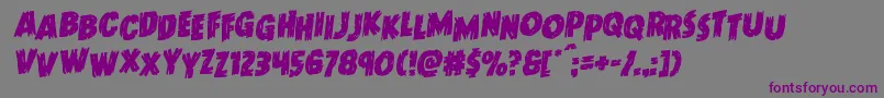 Doktermonstrostagrotal Font – Purple Fonts on Gray Background