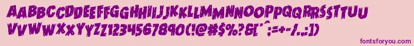 Doktermonstrostagrotal Font – Purple Fonts on Pink Background