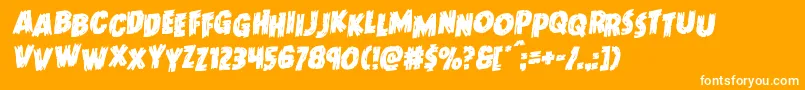 Doktermonstrostagrotal Font – White Fonts on Orange Background