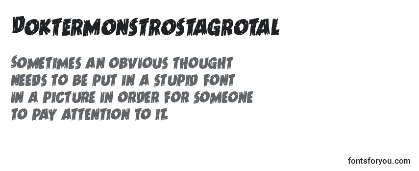Review of the Doktermonstrostagrotal Font
