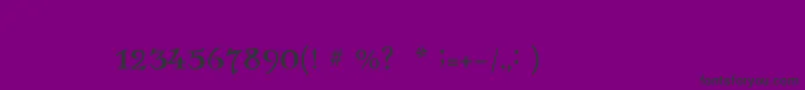 Cavaler-Schriftart – Schwarze Schriften auf violettem Hintergrund
