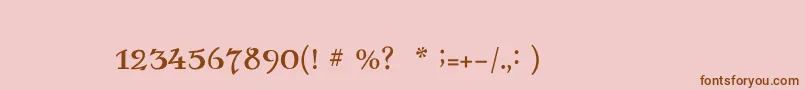 Шрифт Cavaler – коричневые шрифты на розовом фоне
