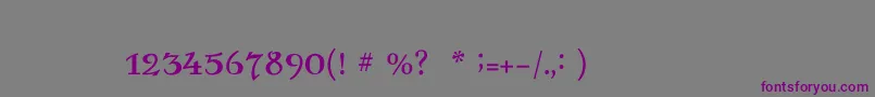 Cavaler Font – Purple Fonts on Gray Background