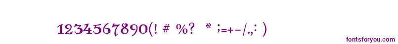 Cavaler-fontti – violetit fontit valkoisella taustalla