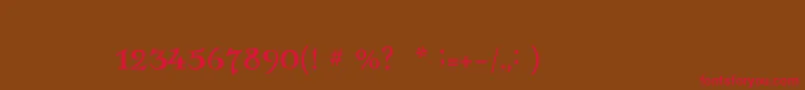 Cavaler Font – Red Fonts on Brown Background
