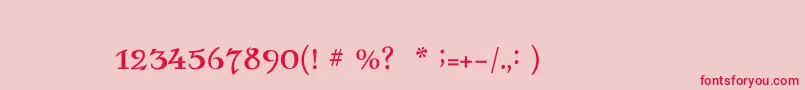 Cavaler Font – Red Fonts on Pink Background