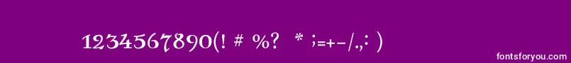 Cavaler Font – White Fonts on Purple Background