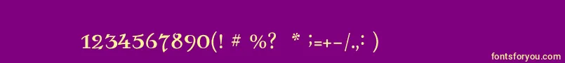 Шрифт Cavaler – жёлтые шрифты на фиолетовом фоне