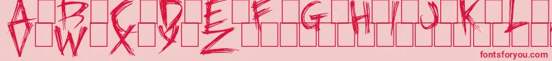 Also Font – Red Fonts on Pink Background