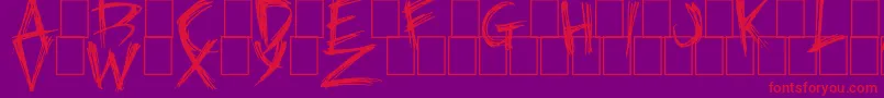 Also Font – Red Fonts on Purple Background