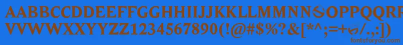 Ghostbus Font – Brown Fonts on Blue Background