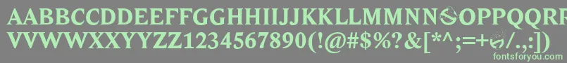 Ghostbus Font – Green Fonts on Gray Background