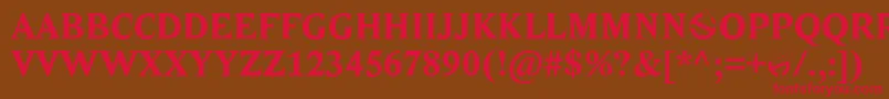 Ghostbus Font – Red Fonts on Brown Background