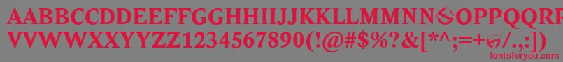 Ghostbus Font – Red Fonts on Gray Background