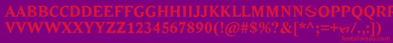 Ghostbus Font – Red Fonts on Purple Background