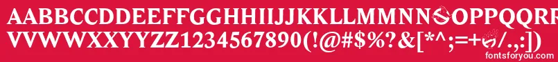 Ghostbus Font – White Fonts on Red Background