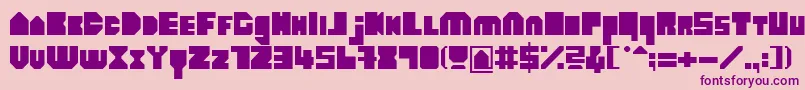 Heavyloudedge Font – Purple Fonts on Pink Background