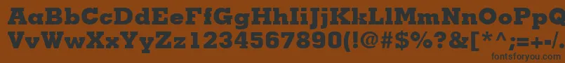 MemphisLtExtraBold Font – Black Fonts on Brown Background