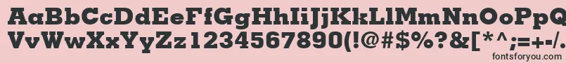 MemphisLtExtraBold Font – Black Fonts on Pink Background