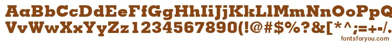 MemphisLtExtraBold Font – Brown Fonts on White Background