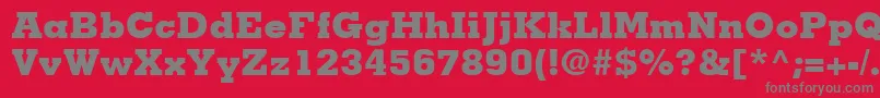 MemphisLtExtraBold Font – Gray Fonts on Red Background