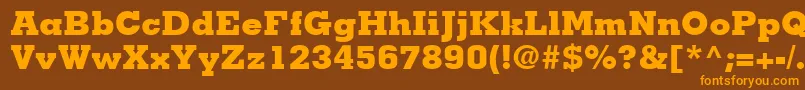 MemphisLtExtraBold Font – Orange Fonts on Brown Background