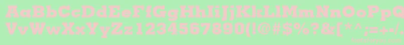 MemphisLtExtraBold Font – Pink Fonts on Green Background