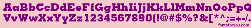 MemphisLtExtraBold Font – Purple Fonts on Pink Background