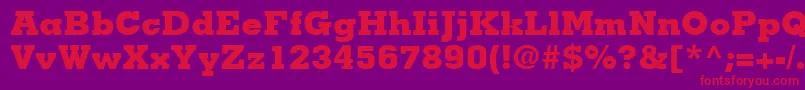 MemphisLtExtraBold-Schriftart – Rote Schriften auf violettem Hintergrund