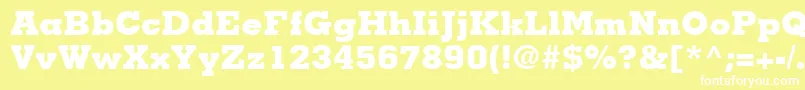 MemphisLtExtraBold Font – White Fonts on Yellow Background