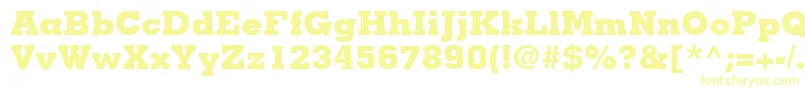 MemphisLtExtraBold-fontti – keltaiset fontit