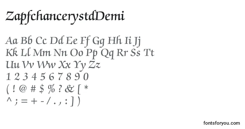 ZapfchancerystdDemi Font – alphabet, numbers, special characters