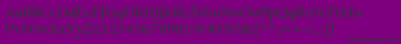 ZapfchancerystdDemi Font – Black Fonts on Purple Background