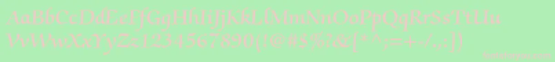 ZapfchancerystdDemi Font – Pink Fonts on Green Background