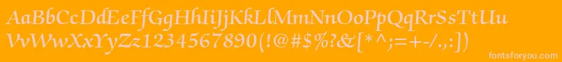 More about ZapfchancerystdDemi Font ZapfchancerystdDemi Font – Pink Fonts on Orange Background