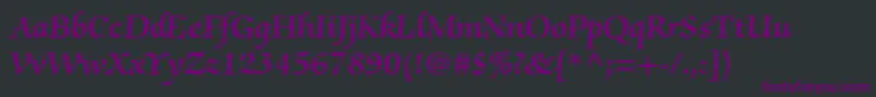 fuente ZapfchancerystdDemi – Fuentes Moradas Sobre Fondo Negro