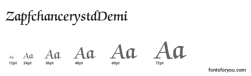 ZapfchancerystdDemi Font Sizes