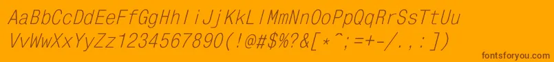 Monocon1 Font – Brown Fonts on Orange Background